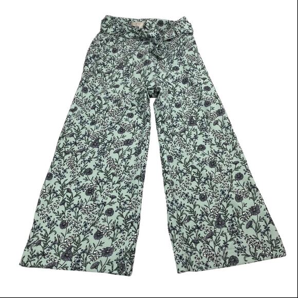 NWOT LOFT Outlet Floral Wide Leg Pants, Sz 4P - Picture 1 of 5